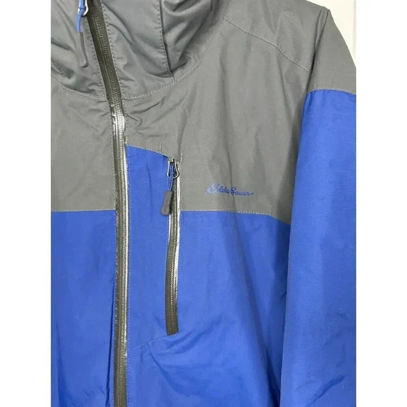 EDDIE BAUER Weatheredge Waterproof Wind Rain Mens Full Zip Jacket XL Outdoor Ski - Picture 3 of 9